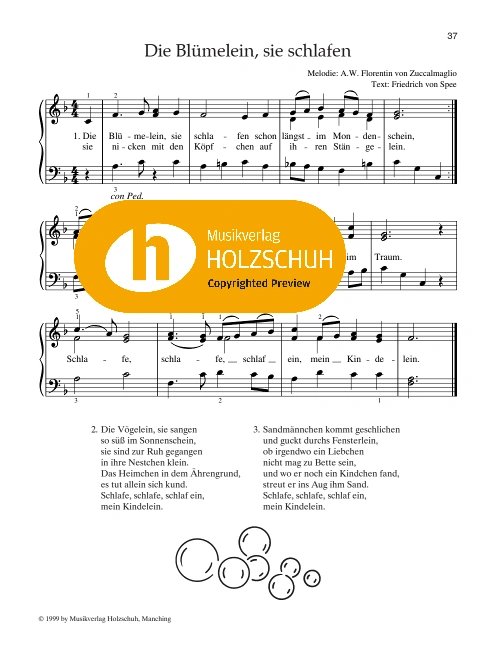 Die Blümelein, sie schlafen